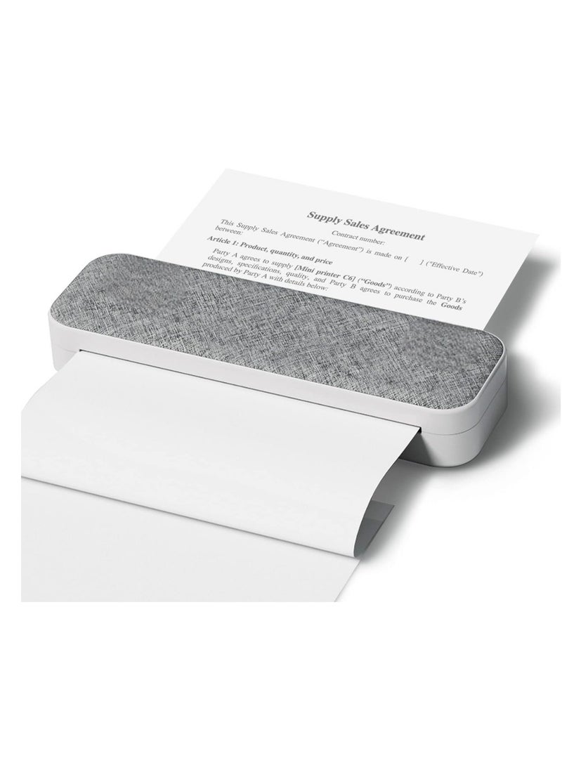 Generic - Thermal Transfer Portable Printer, Supports US Letter & Legal Length, Wireless Bluetooth Mobile Travel Printer, Compatible with Android and iOS, Prints Documents, Web Pages, Photos Inkless Printer - Image 1