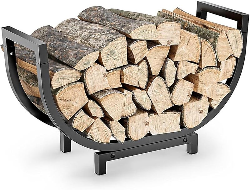 24 بوصة حامل حطب قابل للفصل من المعدن الثقيل لموقد النار للاستخدام الداخلي والخارجي والتخييم - Image 5