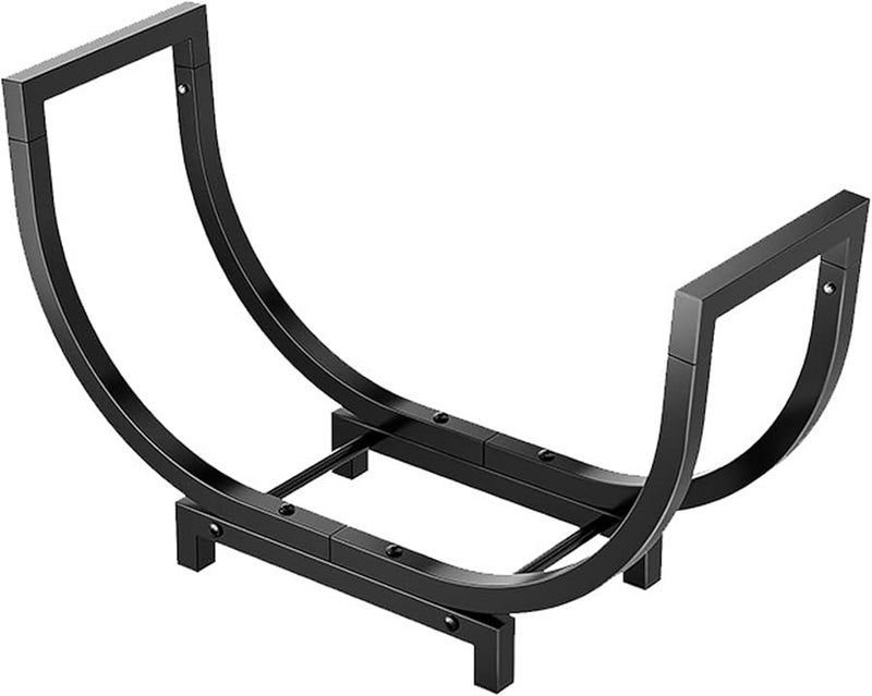 24 بوصة حامل حطب قابل للفصل من المعدن الثقيل لموقد النار للاستخدام الداخلي والخارجي والتخييم - Image 1