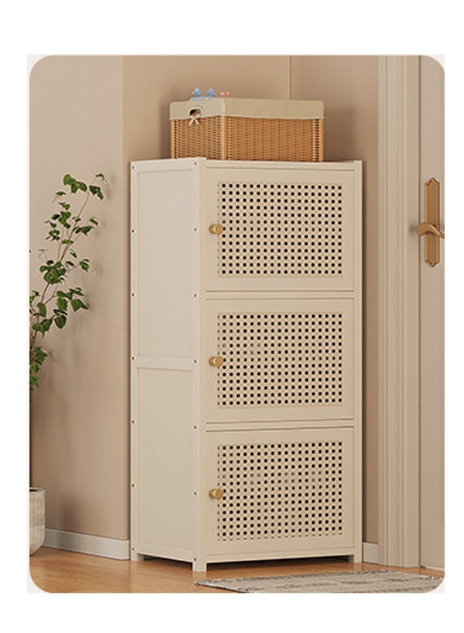NKX Shoe Rack Household Doorway Multi-Layer Storage Artifact Cream Wind Household Simple 100*43*33CM - Image 1