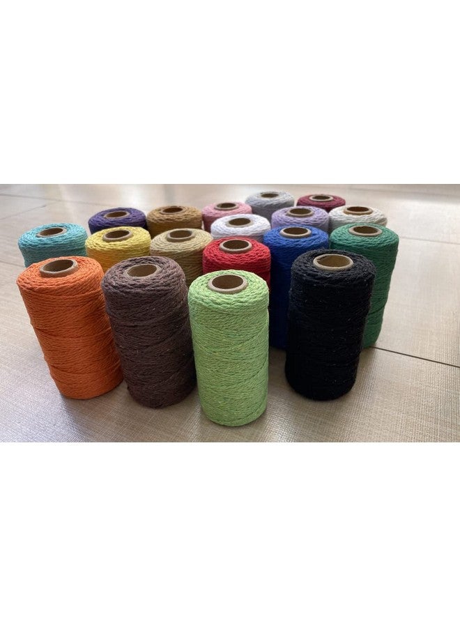 FLIPPED (109 Yards/1.5Mm/35 Colors Optional) 109 Diy Macrame Cord Craft Macramé Cotton Baker Twine Craft Making Knitting Cord Rope Diy Wedding Decor Supply Christmas Wrapping String Rope (Beige) - Image 5