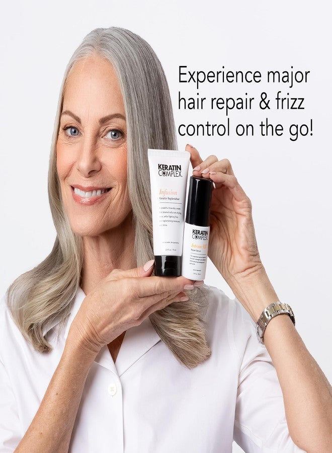 Keratin Complex - Red Carpet Blow Dry Kit -Infusion Keratin Replenisher, 2.5 fl oz & Intense RX Repair Serum, 1.5 fl oz - Image 4