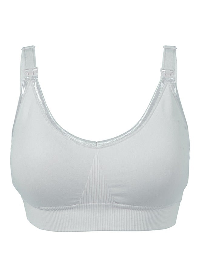 أوكوس حمالة صدر أمومة ورضاعة أصلية بكوب كامل - رمادي فاتح - مقاس متوسط - Image 1