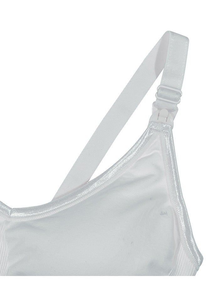 أوكوس حمالة صدر أمومة ورضاعة أصلية بكوب كامل - رمادي فاتح - مقاس متوسط - Image 5