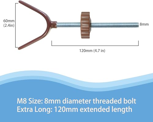 Vmaisi 2 Pack 8MM Baby Gate Y Shaped Threaded Spindle Rod Adapter for Pet & Dog Pressure Mounted Safety Gates - Image 3