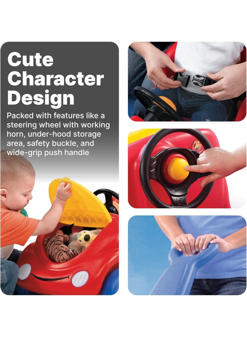 Step2 Push Around Buggy 10th Anniversary | Parent Push Ride-On Car for Toddlers 18–36 Months | Outdoor Stroller Toy with Seatbelt, Horn & Storage - Image 4