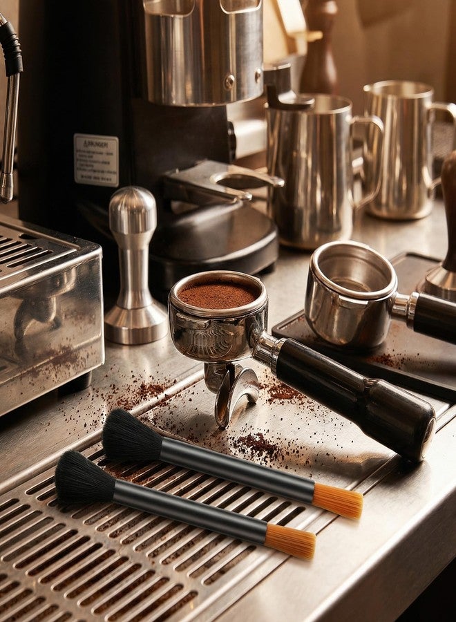 APLZGMG 2Pcs Coffee Grinder Cleaning Brushes, Dual-Head Coffee Grinder Brush, Barista Espresso Machine Brush Set for Grinders, Portafilter & Group Head Cleaning - Image 2