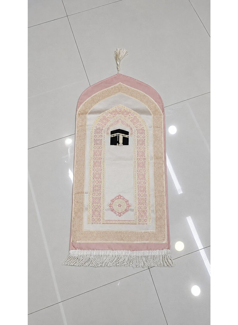 Dreamzon Islamic Prayer Mat with Kaaba Design – Soft Velvet Janamaz with Elegant Tassels for Salah, Home & Mosque - Image 2