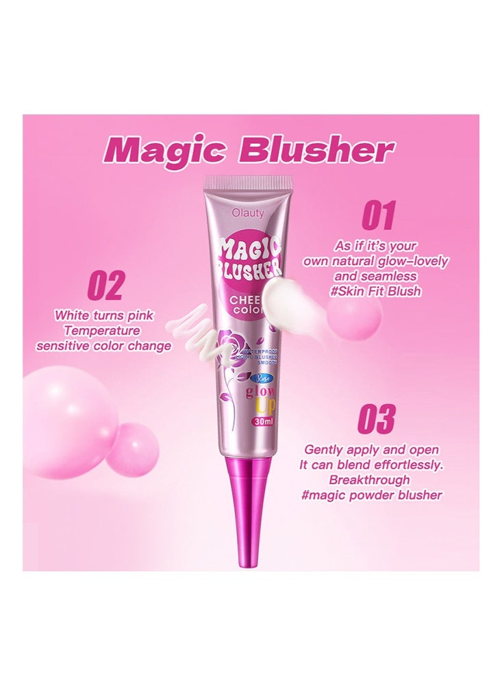 OLAUTY Magic Blusher-Cheek Color,Waterproof Liquid Blusher Smooth,Color Changing Blusher, Natural Long Lasting Glow, Korean Beauty for Cheek Contour, Waterproof Blush for Women - Image 3