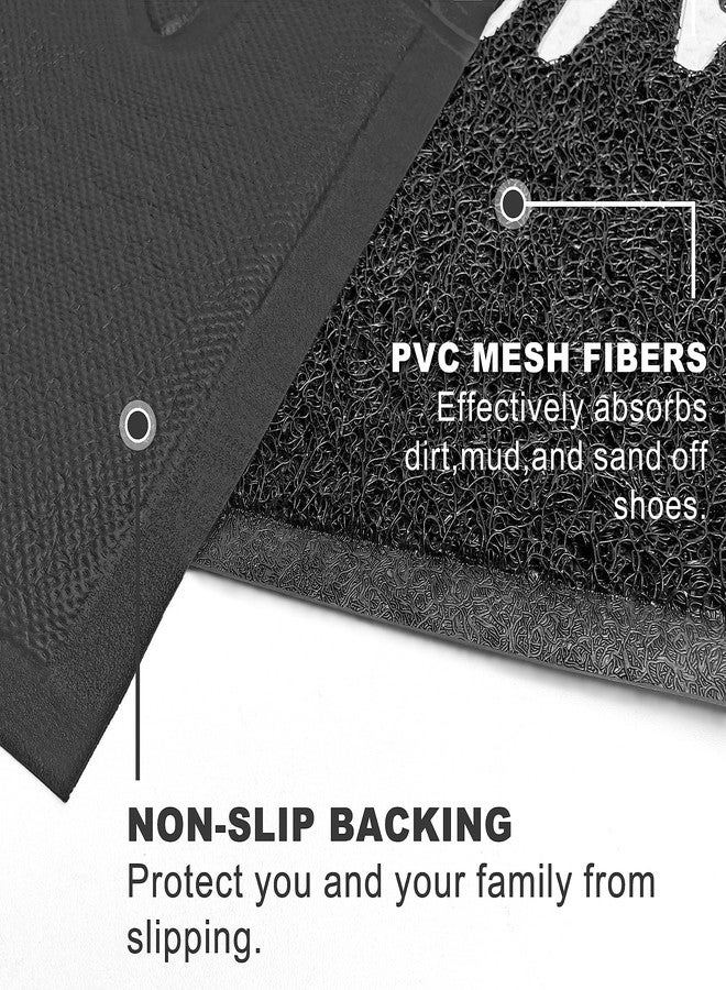KILOCOCO Outdoor Mat Front Door Mat Welcome Mats Low Pile Doormat Entrance Non-Slip High Traffic Area Easy Clean Rubber Backed Entry Mats Hello Doormats for Garage Yard Patio Kitchen Indoor,18"x30" - Image 4