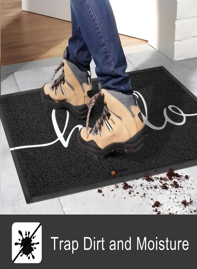 KILOCOCO Outdoor Mat Front Door Mat Welcome Mats Low Pile Doormat Entrance Non-Slip High Traffic Area Easy Clean Rubber Backed Entry Mats Hello Doormats for Garage Yard Patio Kitchen Indoor,18"x30" - Image 3