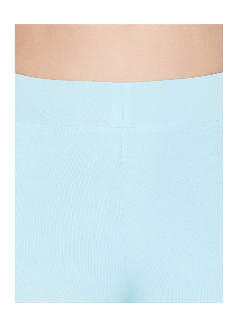 Clovia - Snug Fit High-Rise Active Tights in Sky Blue - Image 1