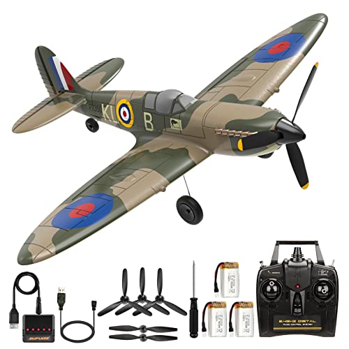 ANTSIR RC Plane Spitfire Fighter 4 Channel Remote Control Airplane with Gyro System for Adults - Image 1