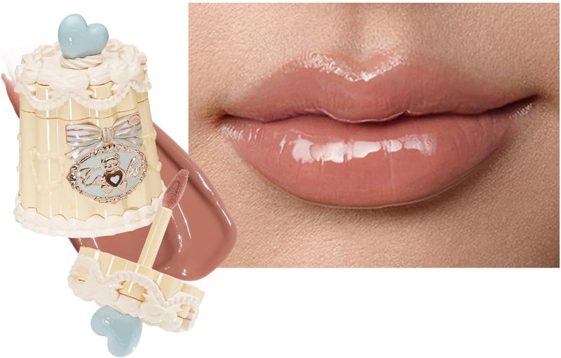 Flower Knows The Sweetie Bear Coating Lip Jelly, Soft Moisturizing Tinted Lip Gloss with Botanicals, Lightweight Non-Sticky Nude Lips Plumper, Cruelty-Free, 5g (JE02 Puff Bear) - Image 1