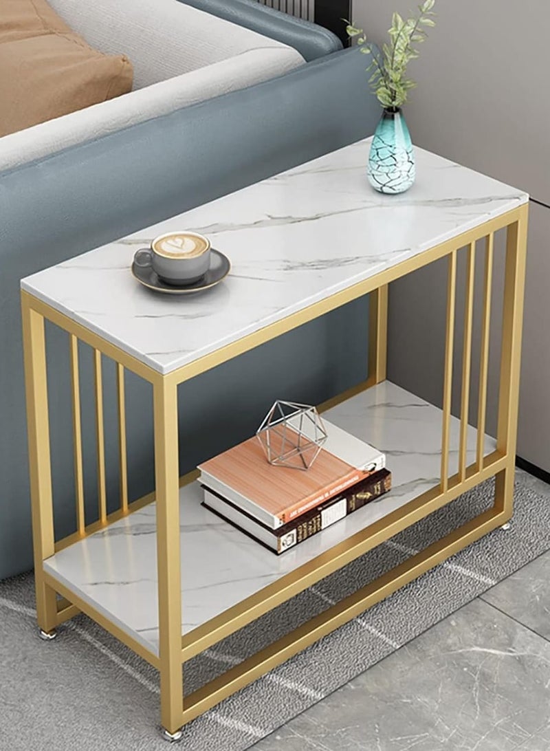 DubaiGallery طاولة قهوة بتصميم حديث مطور من طبقتين مع درج للتخزين لطاولة نهاية أثاث غرفة المعيشة - Image 1