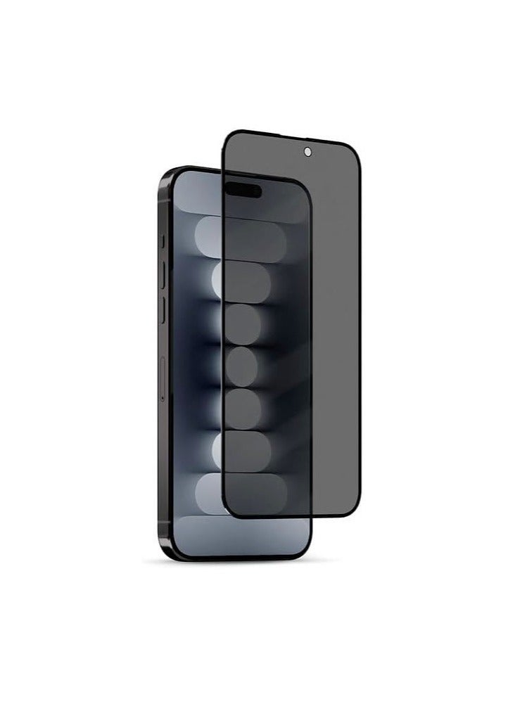 دوسالا زجاج الخصوصية لهاتف iPhone 15 Pro واقي شاشة مضاد للتجسس من الزجاج المقسى صلابة 9H مقاوم للخدش وخالي من الفقاعات وزجاج مقسى مضاد للتجسس - Image 3