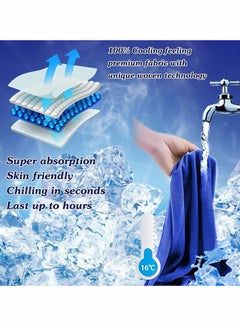 KASTWAVE Cooling Exercise Towel, 4Pcs Neck Reusable Chill Cool Absorbent Sports Towel for Workout, Gym, Fitness, Golf, Yoga, Camping, Hiking, Travel, Outdoor Sports Towel  - Image 3
