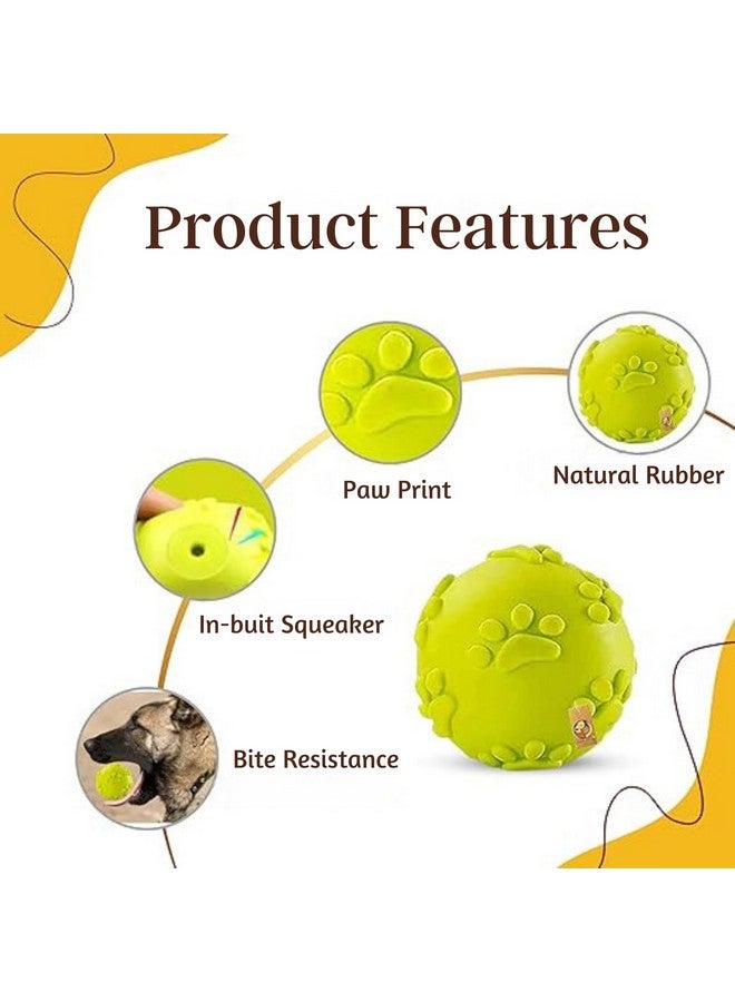 Dog Rope Toys + Squeaky Ball Toys + Toys For Puppy + Chew Squeaky Bone For Dog + Dog Cotton + Poly Mix Chew Toys, Combo Pack Of 4 - (2 Knot + 3 Knot + Claw Ball + Prickle Bone) - Image 3