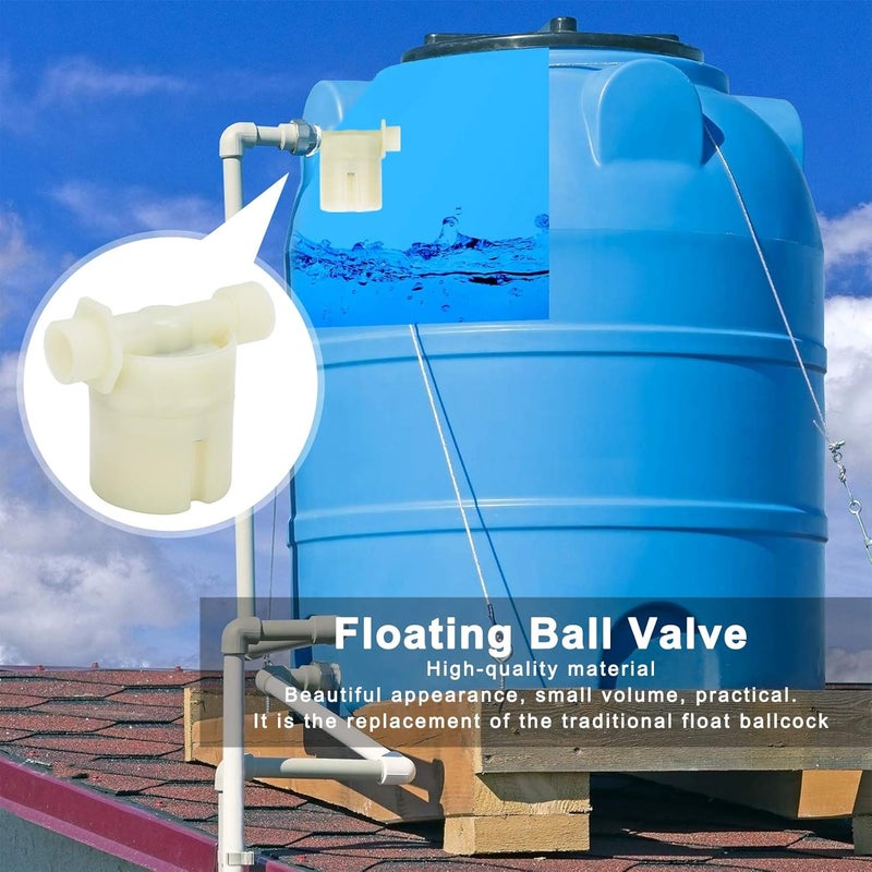 Automatic Water Level Control Valve G3 / 4in, Floating Ball Inlet Valve, High Temperature Resistance - Durable Plastic Construction, Easy Installation, Ideal for Water Tanks and - Image 3