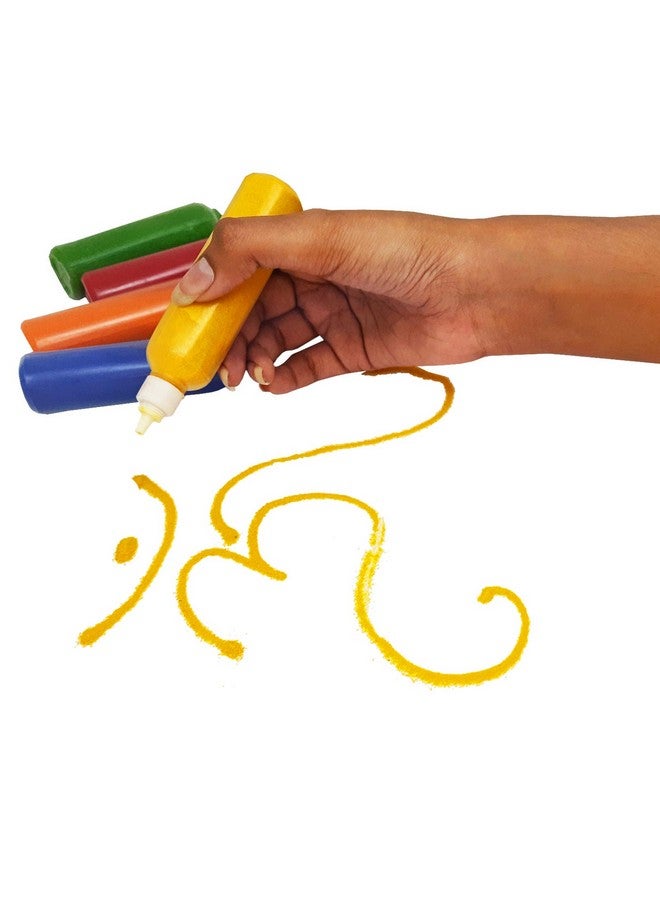 Ascension 10 Rangoli Colour Powder Tube Kit, Diwali Decoration Items Bottles Tools Floor Art Rang Design Creativity for Navratri Pongal Pooja Mandir Decor (Pack of 10 Bottles) - Image 3