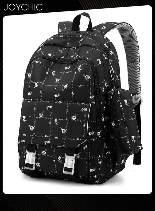 Joychic حقيبة ظهر مدرسية لطيفة مطبوعة برسومات للطلاب مع حقيبة أقلام وحقيبة ظهر خفيفة الوزن وكبيرة السعة - Image 3