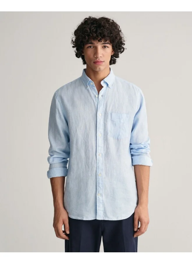 غانت Gant Regular Fit Houndstooth Linen Shirt