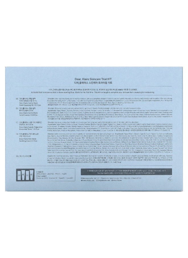 Dear,Klairs Dear, Klairs, Skincare Trial Kit, 4 Piece Set  - Image 3