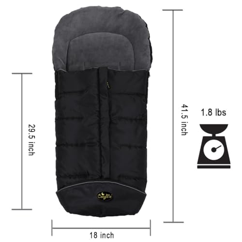 CozyMe Stroller Footmuff, Insulated Stroller Blanket Evelution, Water Repellent Winter Bunting Bag for Strollers, Central Open, Height Adjustable, M6-4T - Image 5