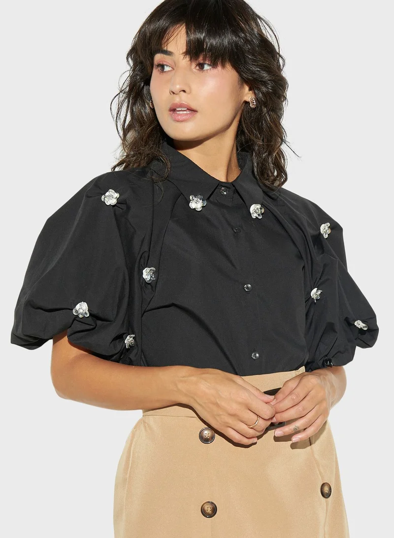 2Xtremz Floral Embellished Shirt