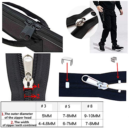 Meikeer 252-Piece Zipper Repair Kit with Replacement Zippers and Pulls, Universal Tools for Luggage, Bags, Jackets, and Outdoor Gear - Image 5