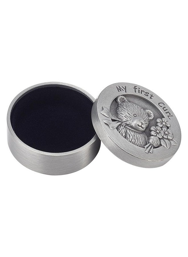 FINGERINSPIRE مجموعة صندوق تذكار أول تجعيد لشعر الطفل FINGERINSPIRE مع داخلية من المخمل تذكار أول قصة شعر من سبائك معدنية احتفظ به لذكريات الطفولة صندوق تذكار أول تجعيد لشعر الطفل لحفظ شعر الصغير، - Image 1