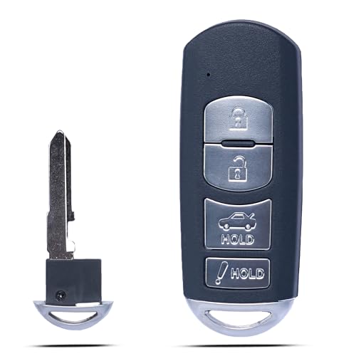 MechanMagic Smart Key Fob Replacement Fits for Mazda 3 Mazda 6 2014 2015 2016 2017 2018 / MX-5 Miata 2016-2019 Keyless Entry Remote Control WAZSKE13D01 IC: SKE13D-01 662F-SKE13D01 315MHz ID49 Chip - Image 1