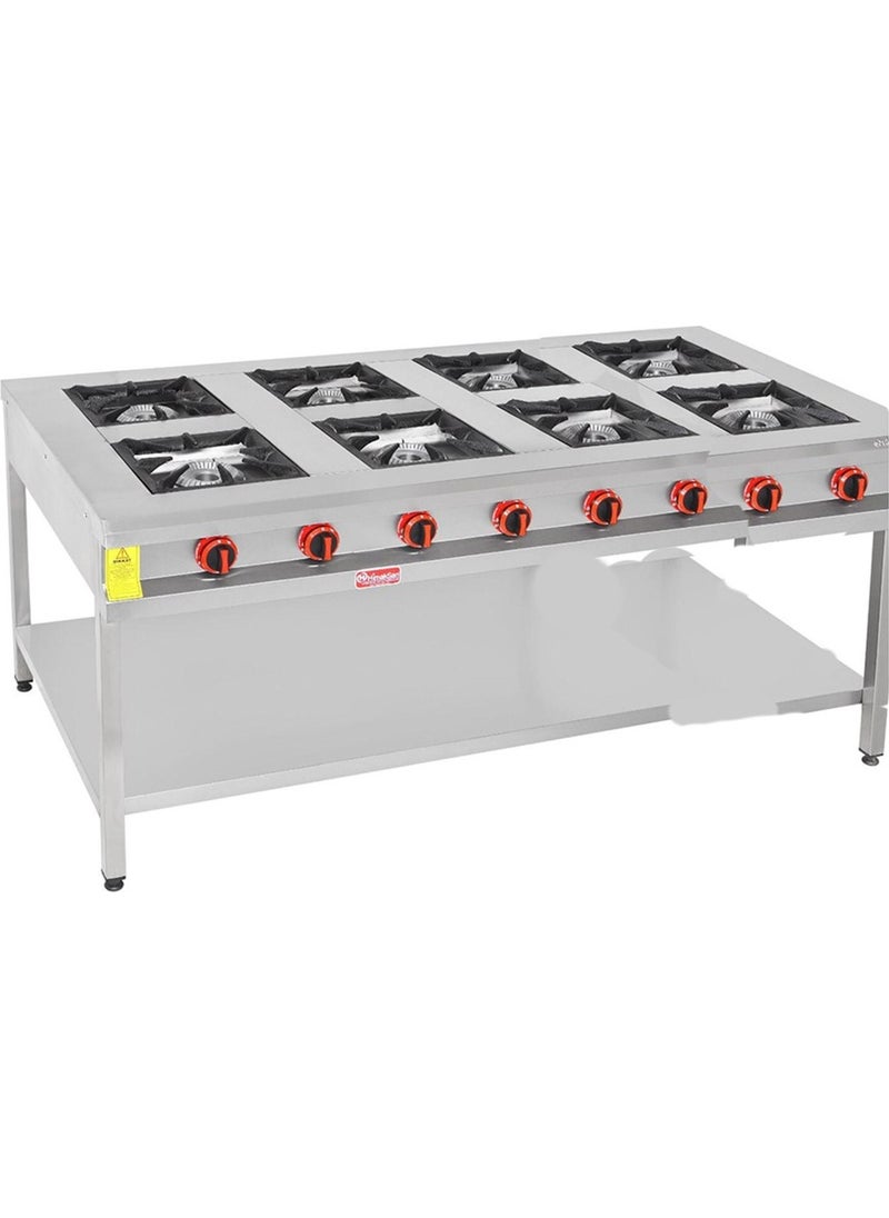 Himaksan Industrial 200 x 100 cm LPG Cylinder Base Shelf 8-Burner Stove 