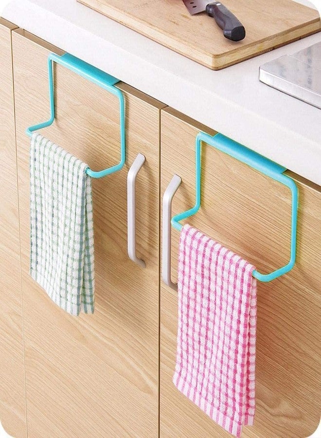 Moxtiza Over-Door Kitchen Towel Hanger – 2-Piece Pack | Cupboard & Door Towel Rack, Napkin & Kitchen Towel Holder | Durable & Space-Saving (Color Vary) - Image 2