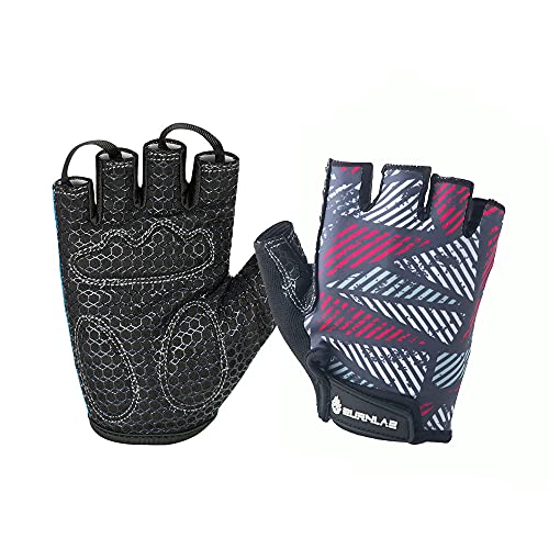 BURNLAB Flex Gym Gloves for Men and Women - Ideal for Weightlifting, Cycling, Crossfit, Offers Good Grip and Soft Padding (White & Pink, X-Large) - Image 1