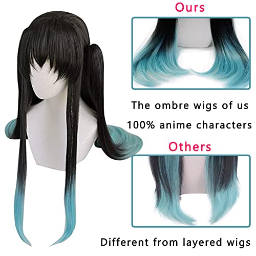 Cosrea Japanese Anime Costume Cosplay Wig Long Straight Synthetic Hair for Halloween Women - Image 3