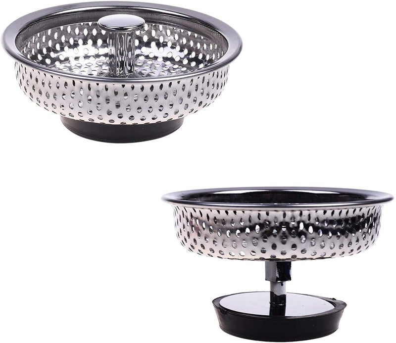 JDYYICZ Pack of 2 Kitchen Sink Drain Strainer Basket and Stopper - Image 4