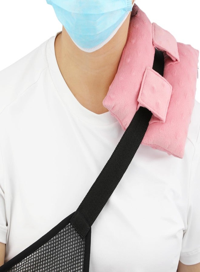 HapiPoppy Neck Pad Strap Cushion for Arm Sling Shoulder Brace Carry Padding Pillow Arm Elbow Wrist Injury Cast Support Arm Sling Strap Cushion for Women Men Minky Dot Coral - Image 1