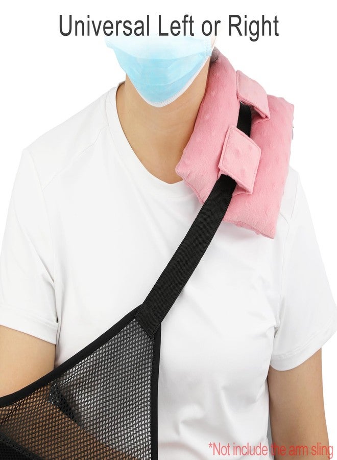 HapiPoppy Neck Pad Strap Cushion for Arm Sling Shoulder Brace Carry Padding Pillow Arm Elbow Wrist Injury Cast Support Arm Sling Strap Cushion for Women Men Minky Dot Coral - Image 5