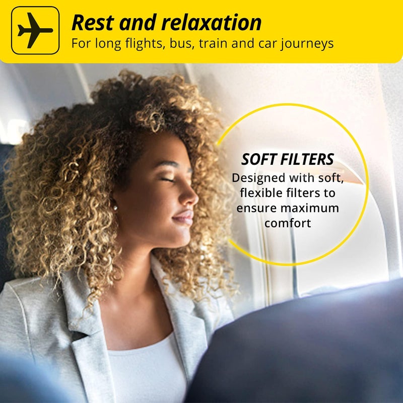 ALPINE HEARING PROTECTION ألباين فلاي فيت - سدادات أذن لتخفيف الضغط ومنع ألم الأذن أثناء الطيران - أساسيات السفر بالطائرة - سدادات أذن مريحة قابلة لإعادة الاستخدام ومضادة للحساسية مع فلتر فائق النعومة - Image 4