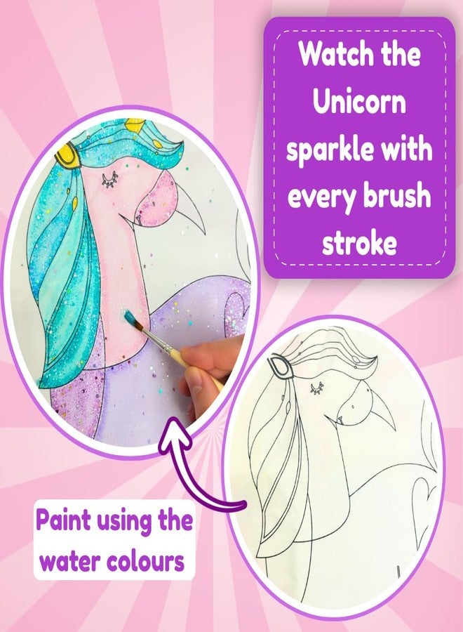 CocoMoco Kids Unicorn Tote Bag Colouring Kit for Girls | DIY Art & Craft Painting Set | Eco-Friendly Reusable Unicorn Birthday Return Gifts for Kids Age 6–12 (Pack of 1) - Image 4