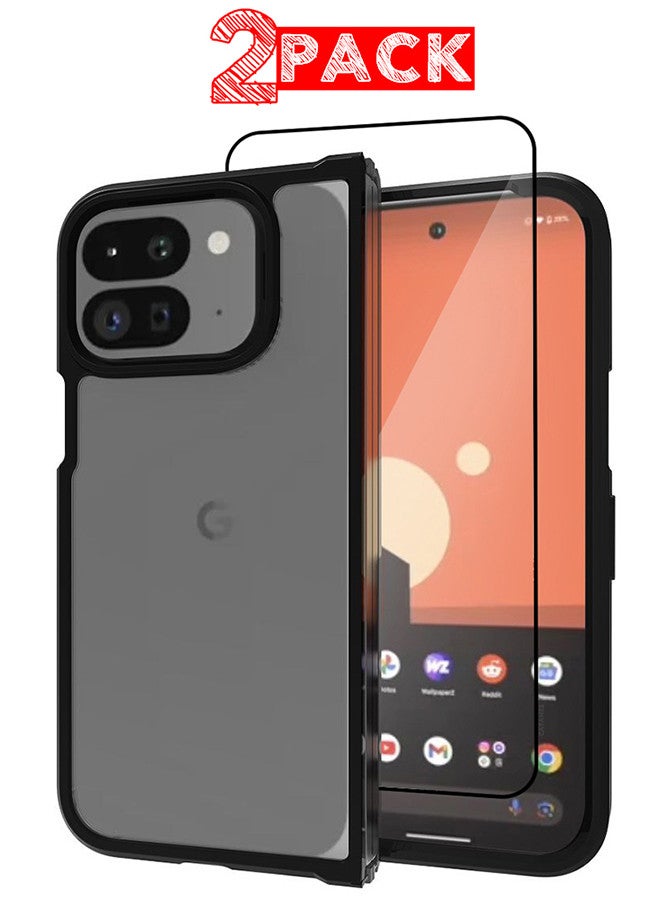 CATANES (for Google Pixel 9 Pro Fold 2024/Pixel Fold 2 2024) 2 Pack, Case and Screen Protector Lightweight Soft Clear Shock Resistant Anti-Yellowing Anti-Fingerprint Cover - Image 1