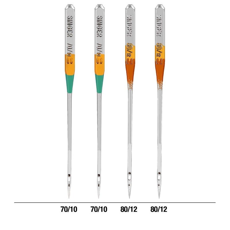 SINGER 4847 Universal Ball Point Machine Needles, Size 70/10, 80/12, 4-Count - Image 2