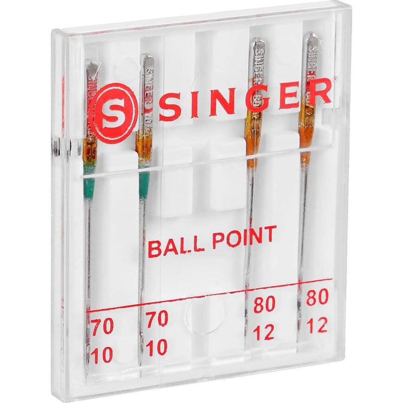 SINGER 4847 Universal Ball Point Machine Needles, Size 70/10, 80/12, 4-Count - Image 3