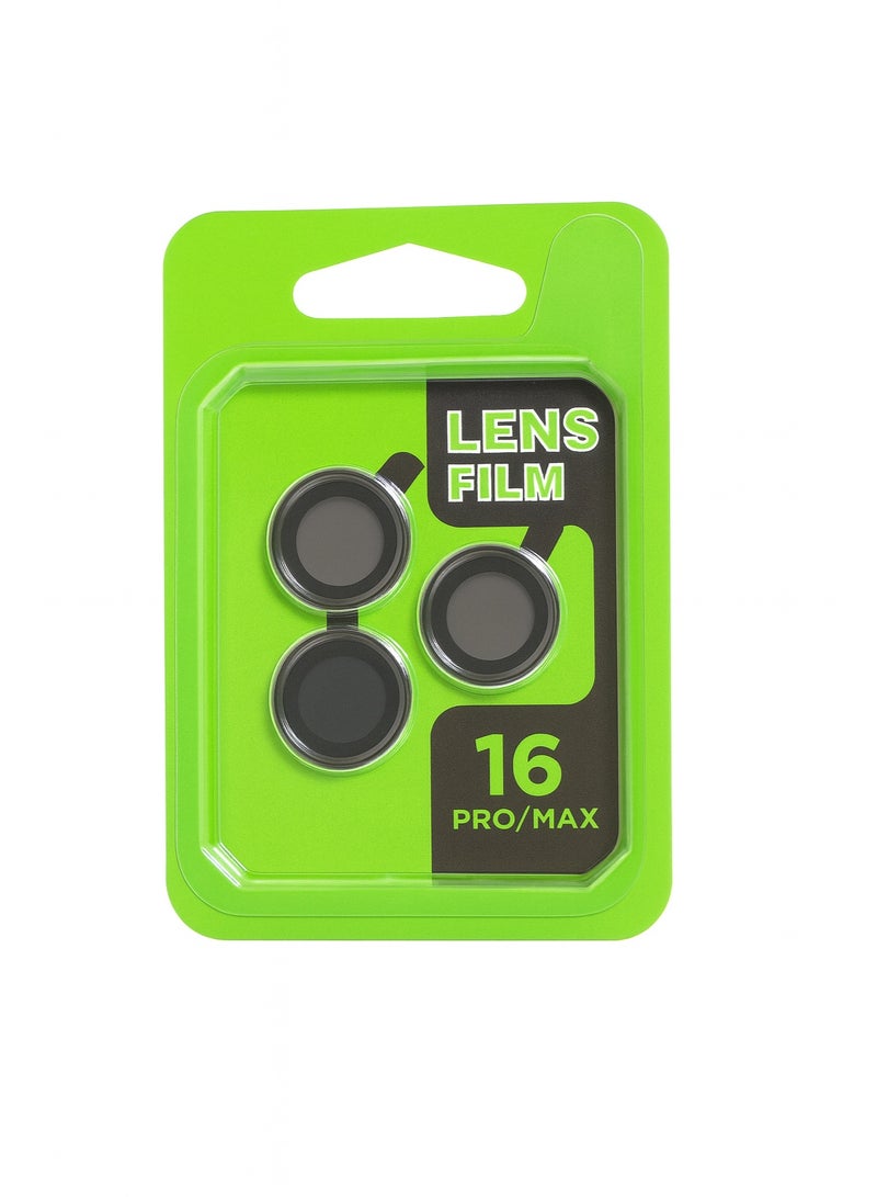 واقي عدسات كاميرا آيفون 16 برو/ماكس – إطار معدني – ضد الخدش – رؤية عالية الوضوح – طقم 3 قطع - Image 2