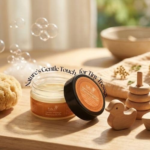 Rustic Art Yarrow Moringa Shampoo Butter | Gentle Hair Cleanser with Yarrow & Moringa Extracts | Mild Wash with Lavender, Almond & Jojoba Oils | Sulphate & Paraben Free | Long Lasting Concentrates | 50g - Image 2