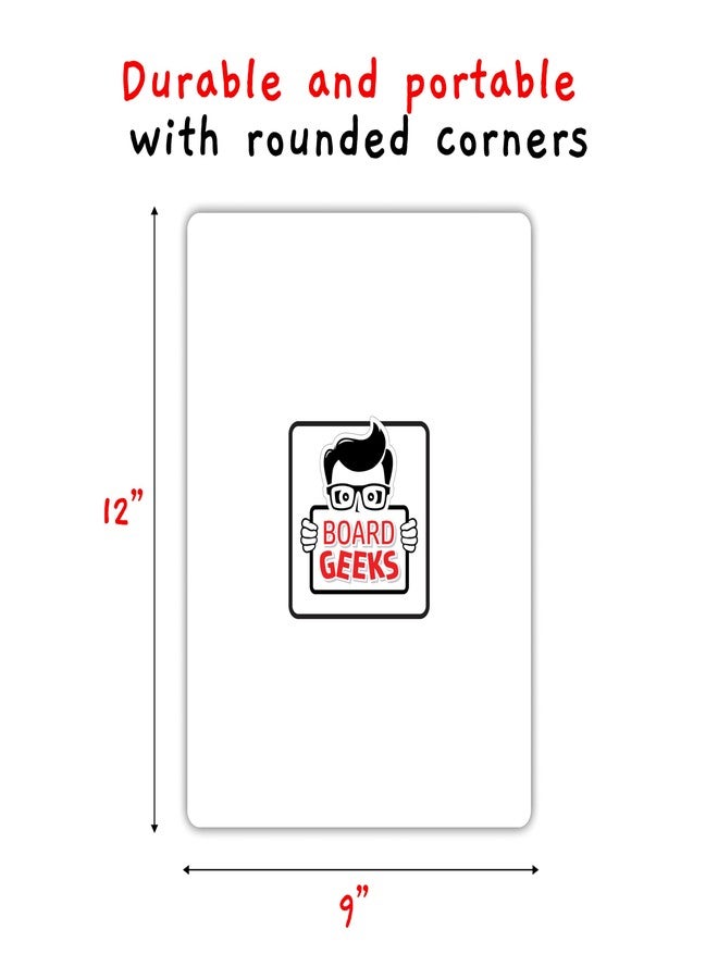 Board Geeks 6 Premium Small Dry Erase Board 9"x12"- Portable Dry Erase Lap Board, Handheld Whiteboard- White Boards for Students - Small Whiteboard | Double Sided Erasable White Boards Dry Erase- 6 Pk - Image 3