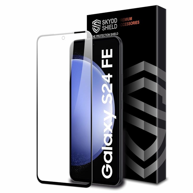 Skyddshield Military-Grade Gorilla Tempered Glass For Samsung Galaxy S24 FE (6.7 Inch) With Installation Kit | Edge to Edge Coverage | Black - Image 1