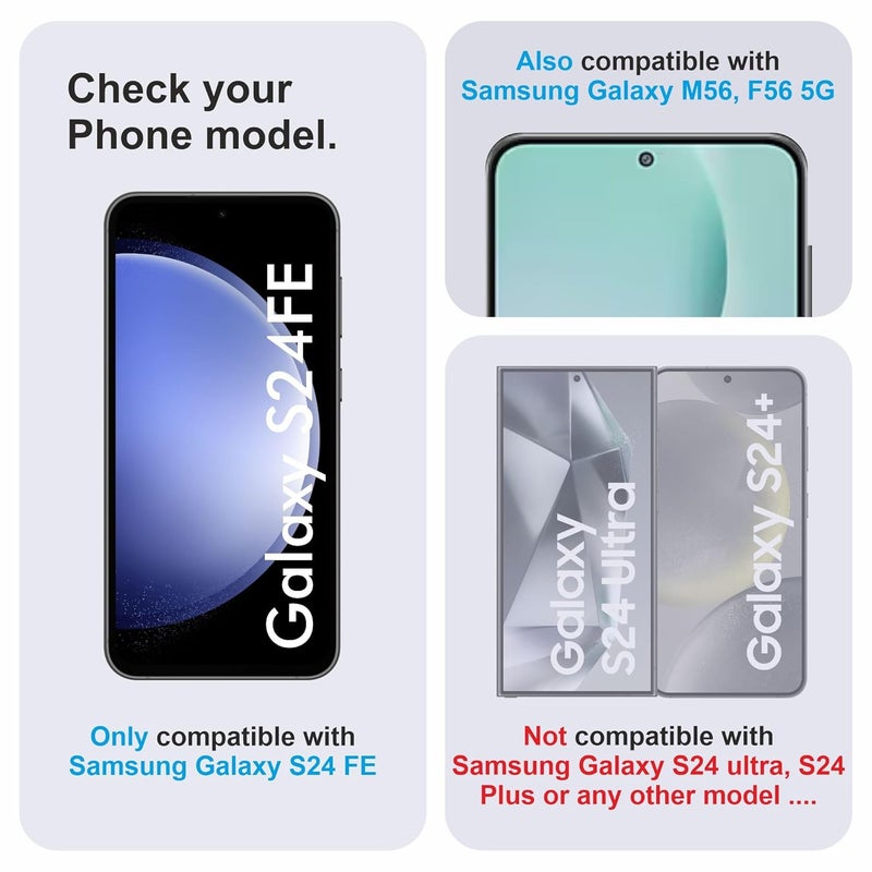 Skyddshield Military-Grade Gorilla Tempered Glass For Samsung Galaxy S24 FE (6.7 Inch) With Installation Kit | Edge to Edge Coverage | Black - Image 2