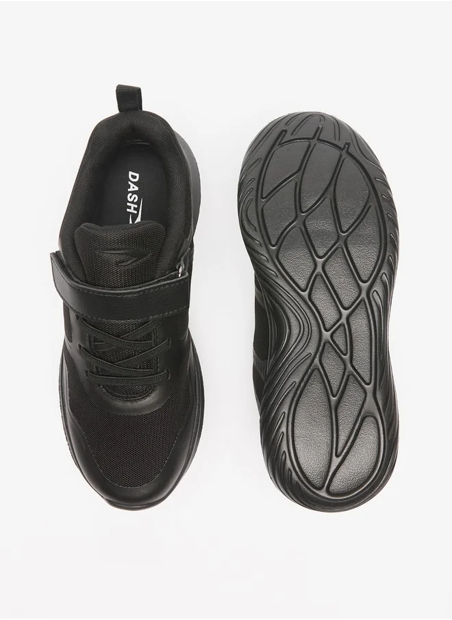 Dash Kids' Textured Hook and Loop Closure Sports Shoes